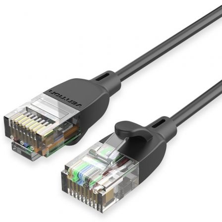Cable de Red RJ45 UTP Vention IBIBF Cat.6A/ 1m/ Negro Cable de Red RJ45 UTP Vention IBIBF Cat.6A/ 1m/ Negro