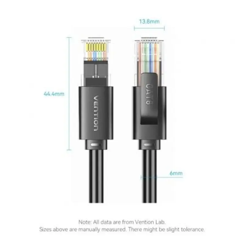 Cable de Red RJ45 UTP Vention IBRBJ Cat.6/ 5m/ Negro Cable de Red RJ45 UTP Vention IBRBJ Cat.6/ 5m/ Negro