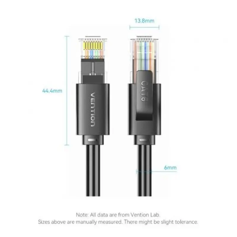 Cable de Red RJ45 UTP Vention IBRBK Cat.6/ 8m/ Negro Cable de Red RJ45 UTP Vention IBRBK Cat.6/ 8m/ Negro