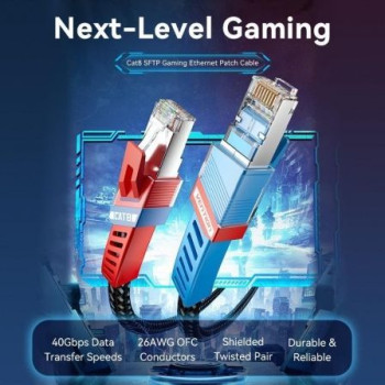 Cable de Red RJ45 SFTP Vention IKJBD Cat.8/ Gaming/ 50cm/ Negro Cable de Red RJ45 SFTP Vention IKJBD Cat.8/ Gaming/ 50cm/ Negro