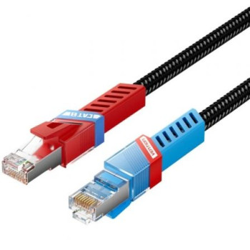 Cable de Red RJ45 SFTP Vention IKJBF Cat.8/ Gaming/ 1m/ Negro Cable de Red RJ45 SFTP Vention IKJBF Cat.8/ Gaming/ 1m/ Negro
