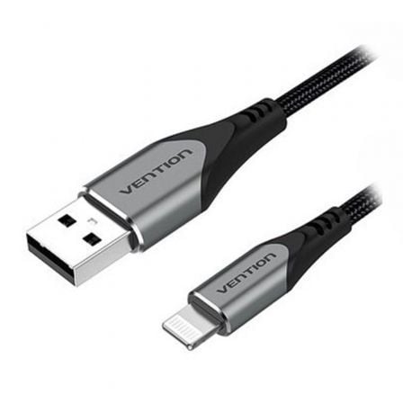 Cable USB 2.0 Lightning Vention LABHF/ USB Macho - Lightning Macho/ Hasta 12W/ 480Mbps/ 1m/ Gris Cable USB 2.0 Lightning Vention LABHF/ USB Macho - Lightning Macho/ Hasta 12W/ 480Mbps/ 1m/ Gris
