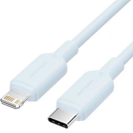 Cable USB 2.0 Tipo-C Lightning Vention LAKSH/ USB Tipo-C Macho - Lightning Macho/ Hasta 27W/ 480Mbps/ 2m/ Azul Cable USB 2.0 Tipo-C Lightning Vention LAKSH/ USB Tipo-C Macho - Lightning Macho/ Hasta 27W/ 480Mbps/ 2m/ Azul