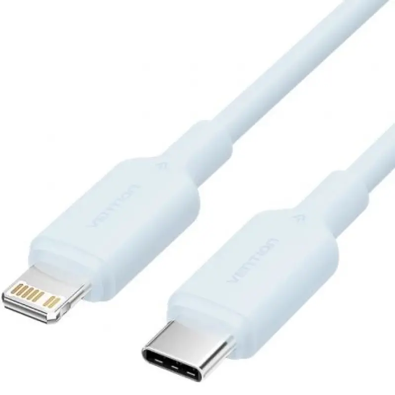 Cable USB 2.0 Tipo-C Lightning Vention LAKSH/ USB Tipo-C Macho - Lightning Macho/ Hasta 27W/ 480Mbps/ 2m/ Azul Cable USB 2.0 Tipo-C Lightning Vention LAKSH/ USB Tipo-C Macho - Lightning Macho/ Hasta 27W/ 480Mbps/ 2m/ Azul