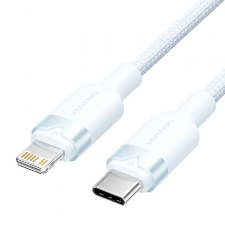 Cable USB Tipo-C Lightning Vention LALSH/ USB Tipo-C Macho - Lightning Macho/ 27W/ 480Mbps/ 2m/ Azul Cable USB Tipo-C Lightning Vention LALSH/ USB Tipo-C Macho - Lightning Macho/ 27W/ 480Mbps/ 2m/ Azul