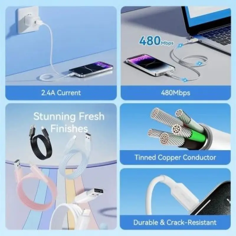 Cable USB 2.0 Lightning Vention LAMPF/ USB Macho - Lightning Macho/ 480Mbps/ 1m/ Rosa Cable USB 2.0 Lightning Vention LAMPF/ USB Macho - Lightning Macho/ 480Mbps/ 1m/ Rosa