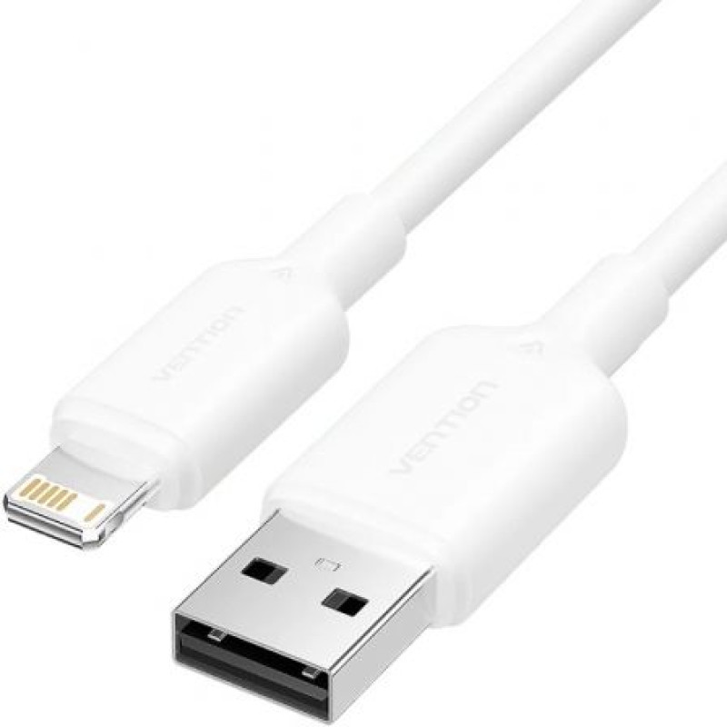 Cable USB 2.0 Lightning Vention LAMWF/ USB Macho - Lightning Macho/ 480Mbps/ 1m/ Blanco Cable USB 2.0 Lightning Vention LAMWF/ USB Macho - Lightning Macho/ 480Mbps/ 1m/ Blanco
