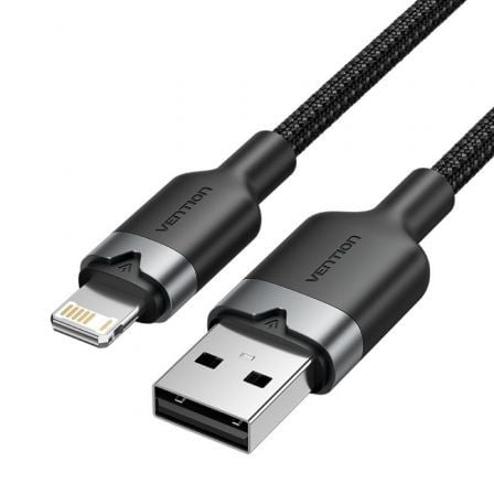 Cable USB Lightning Vention LANBF/ USB Macho - Lightning Macho/ 480Mbps/ 1m/ Negro Cable USB Lightning Vention LANBF/ USB Macho - Lightning Macho/ 480Mbps/ 1m/ Negro