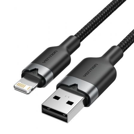 Cable USB Lightning Vention LANBH/ USB Macho - Lightning Macho/ 480Mbps/ 2m/ Negro Cable USB Lightning Vention LANBH/ USB Macho - Lightning Macho/ 480Mbps/ 2m/ Negro