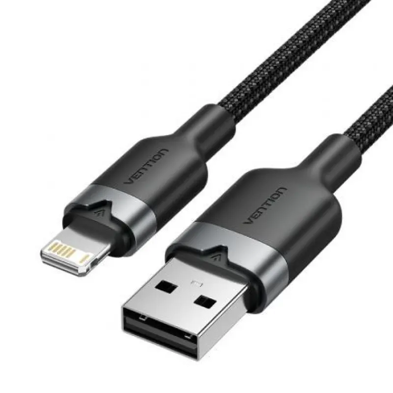 Cable USB Lightning Vention LANBH/ USB Macho - Lightning Macho/ 480Mbps/ 2m/ Negro Cable USB Lightning Vention LANBH/ USB Macho - Lightning Macho/ 480Mbps/ 2m/ Negro