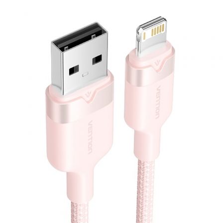 Cable USB Lightning Vention LANBH/ USB Macho - Lightning Macho/ 480Mbps/ 1m/ Rosa Cable USB Lightning Vention LANBH/ USB Macho - Lightning Macho/ 480Mbps/ 1m/ Rosa