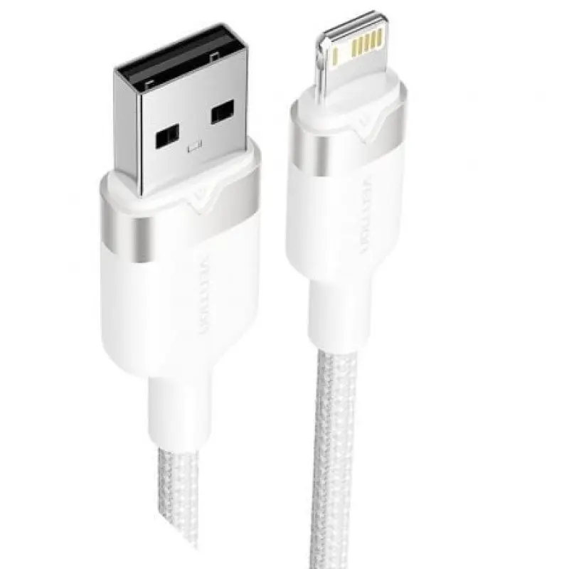 Cable USB Lightning Vention LANWH/ USB Macho - Lightning Macho/ 480Mbps/ 2m/ Blanco Cable USB Lightning Vention LANWH/ USB Macho - Lightning Macho/ 480Mbps/ 2m/ Blanco