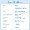 Cable USB Lightning Vention LANWH/ USB Macho - Lightning Macho/ 480Mbps/ 2m/ Blanco Cable USB Lightning Vention LANWH/ USB Macho - Lightning Macho/ 480Mbps/ 2m/ Blanco