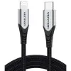 Cable USB 2.0 Tipo-C Lightning Vention TACHH/ USB Tipo-C Macho - Lightning Macho/ Hasta 27W/ 480Mbps/ 2m/ Gris y Negro Cable USB 2.0 Tipo-C Lightning Vention TACHH/ USB Tipo-C Macho - Lightning Macho/ Hasta 27W/ 480Mbps/ 2m/ Gris y Negro