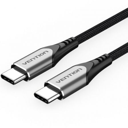 Cable USB 2.0 Tipo-C Vention TADHG/ USB Tipo-C Macho - USB Tipo-C Macho/ Hasta 60W/ 480Mbps/ 1.5m/ Gris Cable USB 2.0 Tipo-C Vention TADHG/ USB Tipo-C Macho - USB Tipo-C Macho/ Hasta 60W/ 480Mbps/ 1.5m/ Gris