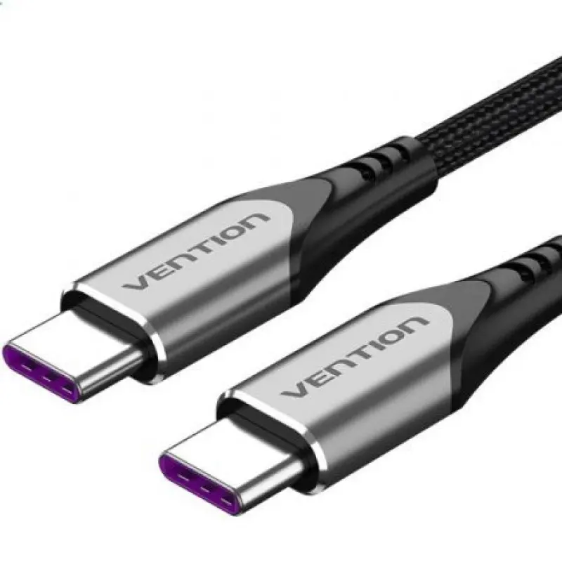 Cable USB 2.0 Tipo-C Vention TAEHG/ USB Tipo-C Macho - USB Tipo-C Macho/ Hasta 100W/ 480Mbps/ 1.5m/ Gris Cable USB 2.0 Tipo-C Vention TAEHG/ USB Tipo-C Macho - USB Tipo-C Macho/ Hasta 100W/ 480Mbps/ 1.5m/ Gris