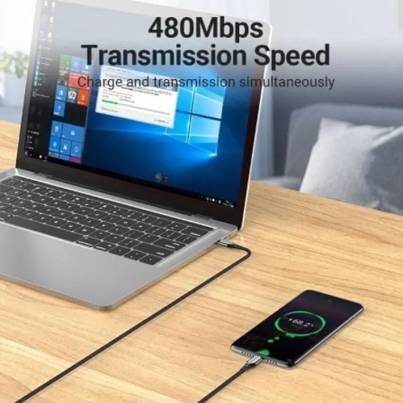 Cable USB 2.0 Tipo-C Vention TAEHG/ USB Tipo-C Macho - USB Tipo-C Macho/ Hasta 100W/ 480Mbps/ 1.5m/ Gris Cable USB 2.0 Tipo-C Vention TAEHG/ USB Tipo-C Macho - USB Tipo-C Macho/ Hasta 100W/ 480Mbps/ 1.5m/ Gris