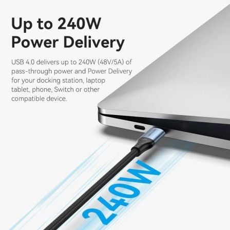 Cable USB 4.0 Tipo-C 5A Vention TAVHF/ USB Tipo-C Macho - USB Tipo-C Macho/ Hasta 240W/ 40Gbps/ 1m/ Gris Cable USB 4.0 Tipo-C 5A Vention TAVHF/ USB Tipo-C Macho - USB Tipo-C Macho/ Hasta 240W/ 40Gbps/ 1m/ Gris