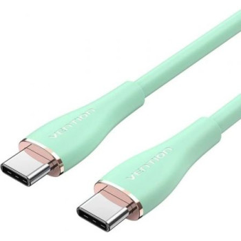 Cable USB 2.0 Tipo-C Vention TAWGG/ USB Tipo-C Macho - USB Tipo-C Macho/ Hasta 100W/ 480Mbps/ 1.5m/ Verde