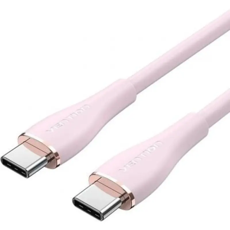 Cable USB 2.0 Tipo-C Vention TAWPG/ USB Tipo-C Macho - USB Tipo-C Macho/ Hasta 100W/ 480Mbps/ 1.5m/ Rosa Cable USB 2.0 Tipo-C Vention TAWPG/ USB Tipo-C Macho - USB Tipo-C Macho/ Hasta 100W/ 480Mbps/ 1.5m/ Rosa