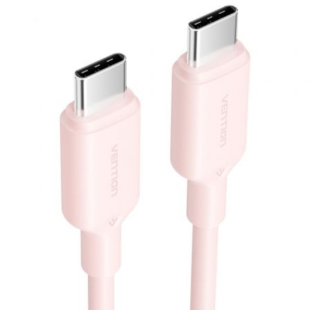 Cable USB 2.0 Tipo-C 3A Vention TRCPF/ USB Tipo-C Macho - USB Tipo-C Macho/ Hasta 60W/ 480Mbps/ 1m/ Rosa Cable USB 2.0 Tipo-C 3A Vention TRCPF/ USB Tipo-C Macho - USB Tipo-C Macho/ Hasta 60W/ 480Mbps/ 1m/ Rosa