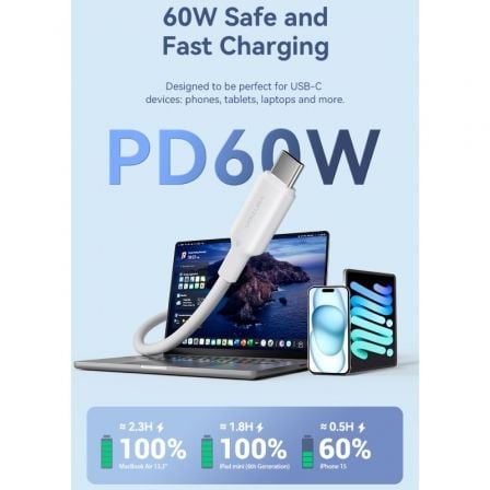 Cable USB 2.0 Tipo-C 3A Vention TRCSH/ USB Tipo-C Macho - USB Tipo-C Macho/ Hasta 60W/ 480Mbps/ 2m/ Azul Cable USB 2.0 Tipo-C 3A Vention TRCSH/ USB Tipo-C Macho - USB Tipo-C Macho/ Hasta 60W/ 480Mbps/ 2m/ Azul