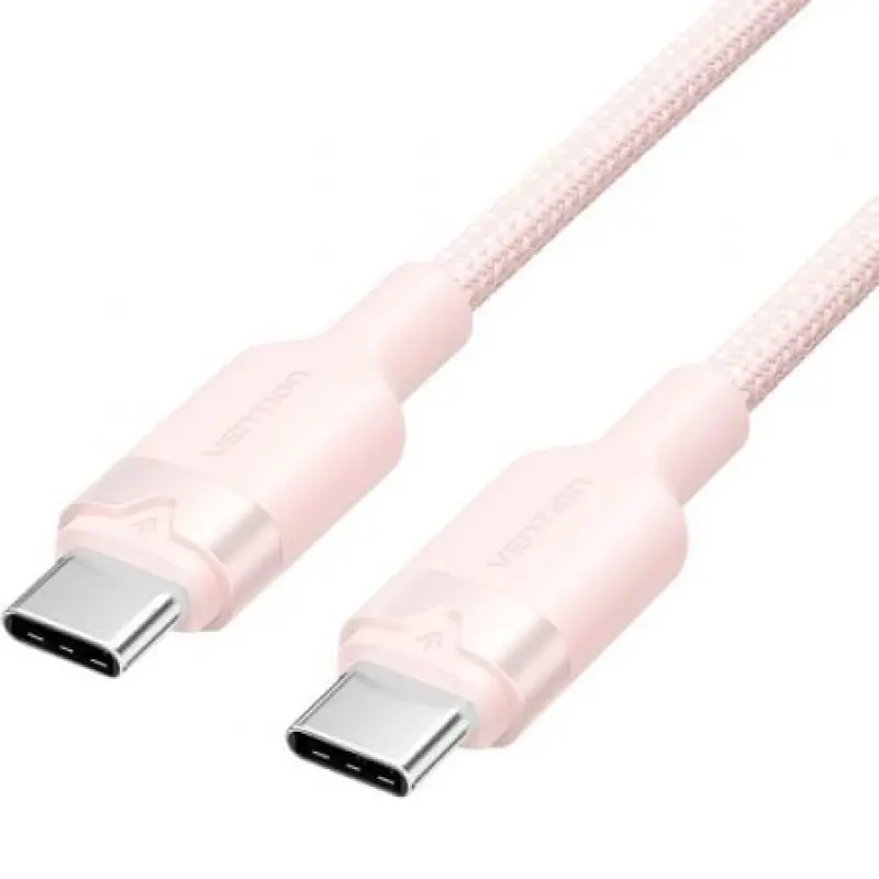 Cable USB 2.0 Tipo-C 3A Vention TRDPF/ USB Tipo-C Macho - USB Tipo-C Macho/ Hasta 60W/ 480Mbps/ 1m/ Rosa Cable USB 2.0 Tipo-C 3A Vention TRDPF/ USB Tipo-C Macho - USB Tipo-C Macho/ Hasta 60W/ 480Mbps/ 1m/ Rosa