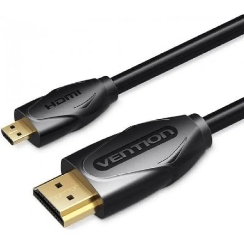 Cable HDMI Vention VAA-D03-B100/ HDMI Macho - Micro HDMI Macho/ 1m/ Negro Cable HDMI Vention VAA-D03-B100/ HDMI Macho - Micro HDMI Macho/ 1m/ Negro