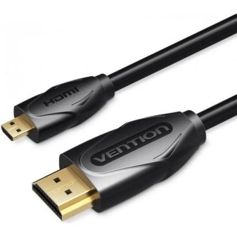 Cable HDMI Vention VAA-D03-B200/ HDMI Macho - Micro HDMI Macho/ 2m/ Negro Cable HDMI Vention VAA-D03-B200/ HDMI Macho - Micro HDMI Macho/ 2m/ Negro