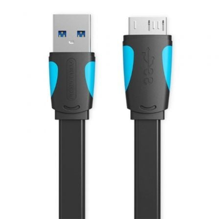 Cable USB 3.0 Vention VAS-A12-B150/ MicroUSB Macho - USB Macho/ Hasta 10W/ 5Gbps/ 1.5m/ Azul y Negro Cable USB 3.0 Vention VAS-A12-B150/ MicroUSB Macho - USB Macho/ Hasta 10W/ 5Gbps/ 1.5m/ Azul y Negro