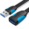 Cable Alargador USB 3.0 Vention VAS-A13-B150/ USB Macho - USB Hembra/ 5Gbps/ 1.5m/ Negro y Azul Cable Alargador USB 3.0 Vention VAS-A13-B150/ USB Macho - USB Hembra/ 5Gbps/ 1.5m/ Negro y Azul