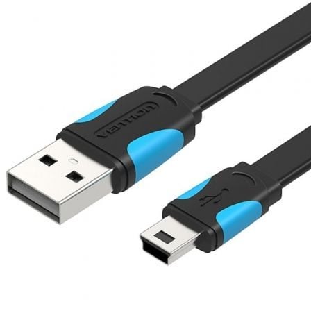 Cable USB 2.0 Vention VAS-A14-B200/ Mini USB Macho - USB Macho/ Hasta 10W/ 480Mbps/ 2m/ Azul y Negro Cable USB 2.0 Vention VAS-A14-B200/ Mini USB Macho - USB Macho/ Hasta 10W/ 480Mbps/ 2m/ Azul y Negro