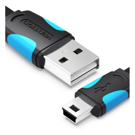Cable USB 2.0 Vention VAS-A14-B200/ Mini USB Macho - USB Macho/ Hasta 10W/ 480Mbps/ 2m/ Azul y Negro Cable USB 2.0 Vention VAS-A14-B200/ Mini USB Macho - USB Macho/ Hasta 10W/ 480Mbps/ 2m/ Azul y Negro