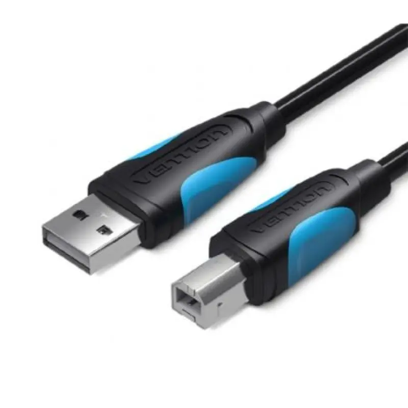 Cable USB 2.0 Impresora Vention VAS-A16-B500/ USB Tipo-B Macho - USB Macho/ 480Mbps/ 5m/ Negro Cable USB 2.0 Impresora Vention VAS-A16-B500/ USB Tipo-B Macho - USB Macho/ 480Mbps/ 5m/ Negro