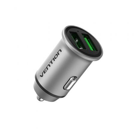 Cargador de Coche Vention FFAH0/ 2xUSB/ 18W Cargador de Coche Vention FFAH0/ 2xUSB/ 18W