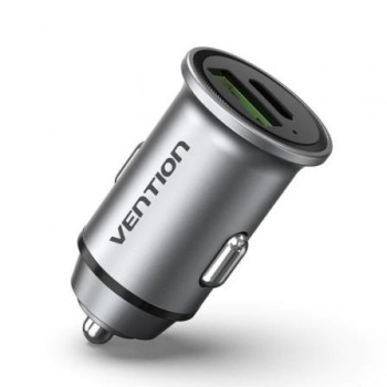 Cargador de Coche Vention FFBH0/ 1xUSB-Tipo C/ 1xUSB/ 20W Cargador de Coche Vention FFBH0/ 1xUSB-Tipo C/ 1xUSB/ 20W