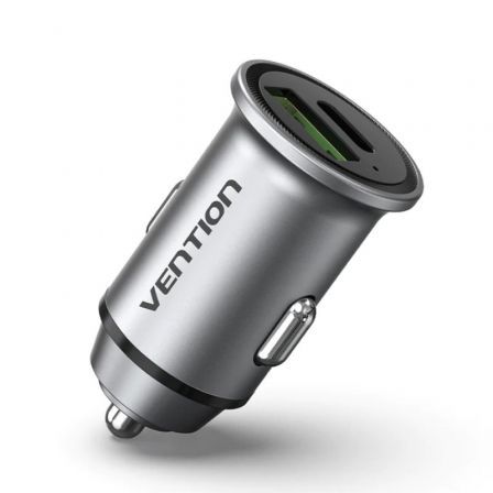 Cargador de Coche Vention FFBH0/ 1xUSB-Tipo C/ 1xUSB/ 20W Cargador de Coche Vention FFBH0/ 1xUSB-Tipo C/ 1xUSB/ 20W