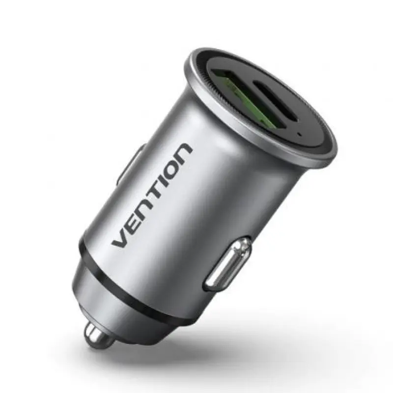 Cargador de Coche Vention FFBH0/ 1xUSB-Tipo C/ 1xUSB/ 20W Cargador de Coche Vention FFBH0/ 1xUSB-Tipo C/ 1xUSB/ 20W