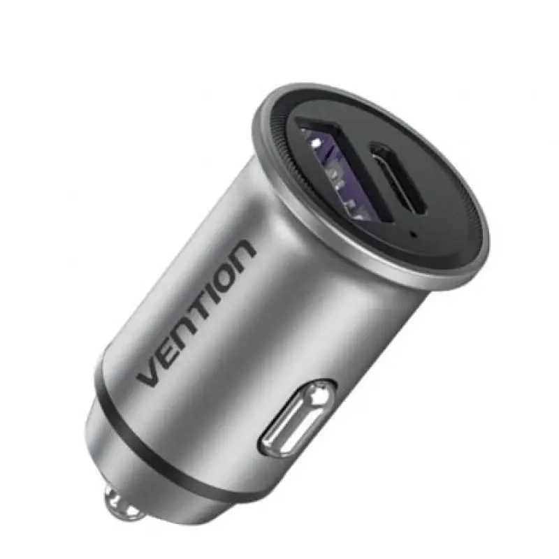 Cargador de Coche Vention FFFH0/ 1xUSB-Tipo C/ 1xUSB/ 30W Cargador de Coche Vention FFFH0/ 1xUSB-Tipo C/ 1xUSB/ 30W
