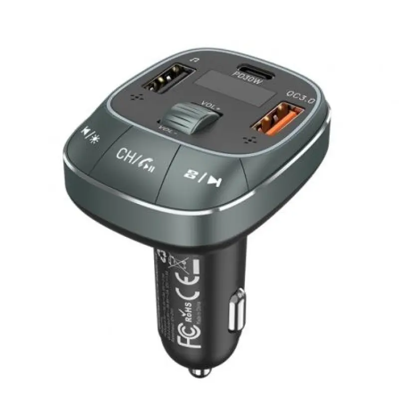 Transmisor FM/ MP3/ Bluetooth Vention FFLB0/ 1xUSB-Tipo C/ 2xUSB/ 30W Transmisor FM/ MP3/ Bluetooth Vention FFLB0/ 1xUSB-Tipo C/ 2xUSB/ 30W