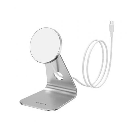 Base de carga Inalámbrica/ MagSafe Vention FGHIF/ 1m/ 15W/ Plateado Base de carga Inalámbrica/ MagSafe Vention FGHIF/ 1m/ 15W/ Plateado