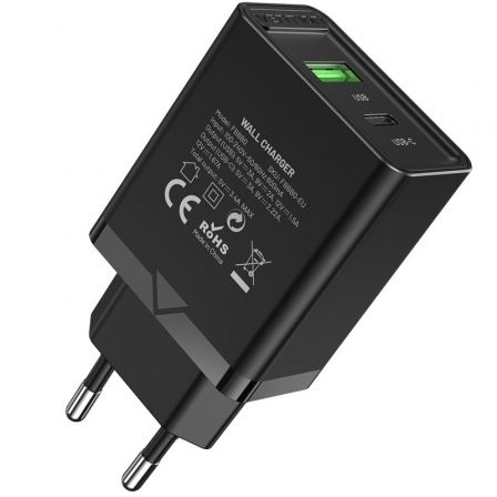 Cargador de Pared Vention FBBB0-EU/ 1xUSB Tipo-C/ 1xUSB/ 20W Cargador de Pared Vention FBBB0-EU/ 1xUSB Tipo-C/ 1xUSB/ 20W