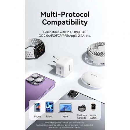 Cargador Gan de Pared Vention FBPW0-EU/ 2xUSB Tipo-C/ 35W Cargador Gan de Pared Vention FBPW0-EU/ 2xUSB Tipo-C/ 35W
