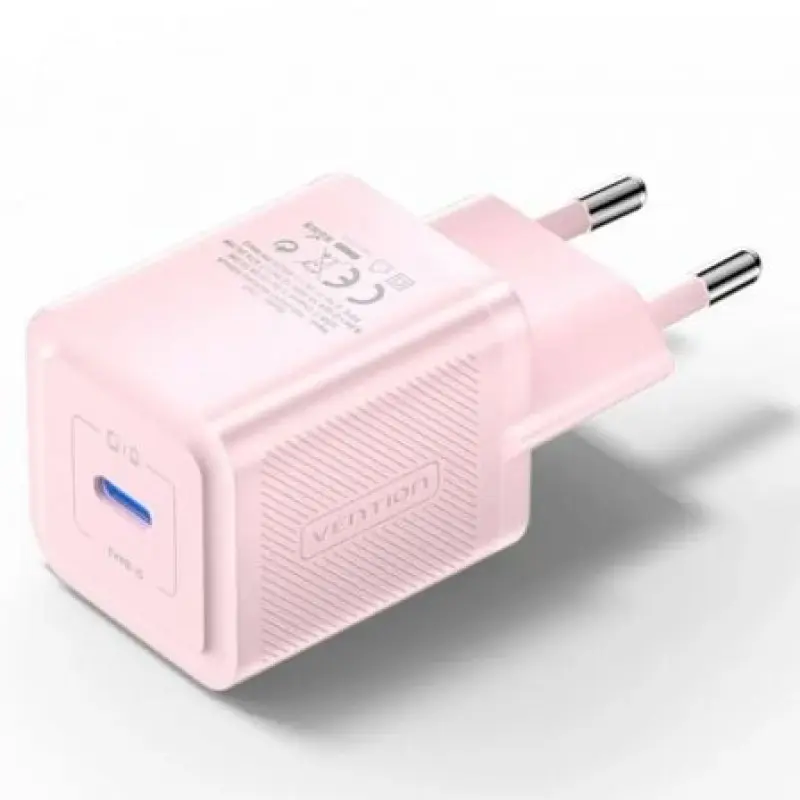 Cargador Gan de Pared Vention FEPP0-EU/ 1xUSB Tipo-C/ 20W Cargador Gan de Pared Vention FEPP0-EU/ 1xUSB Tipo-C/ 20W