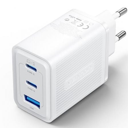 Cargador Gan de Pared Vention FERW0-EU/ 2xUSB Tipo-C/ 1xUSB/ 65W Cargador Gan de Pared Vention FERW0-EU/ 2xUSB Tipo-C/ 1xUSB/ 65W