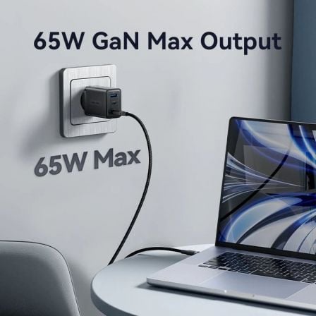 Cargador Gan de Pared Vention FERW0-EU/ 2xUSB Tipo-C/ 1xUSB/ 65W Cargador Gan de Pared Vention FERW0-EU/ 2xUSB Tipo-C/ 1xUSB/ 65W
