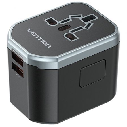 Cargador de Pared Universal Vention FJCB0/ Toma de Corriente Universal/ 1xUSB Tipo-C/ 2xUSB/ 20W Cargador de Pared Universal Vention FJCB0/ Toma de Corriente Universal/ 1xUSB Tipo-C/ 2xUSB/ 20W
