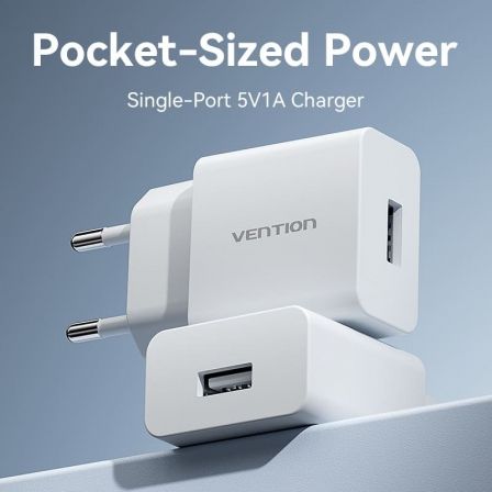 Cargador de Pared Vention PSD15-5W-0501000EU/ 1xUSB/ 5W Cargador de Pared Vention PSD15-5W-0501000EU/ 1xUSB/ 5W