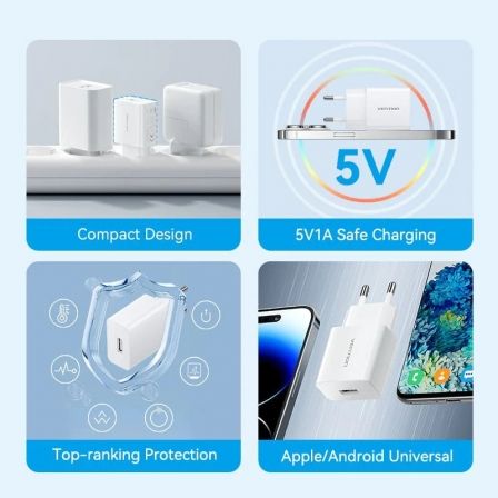 Cargador de Pared Vention PSD15-5W-0501000EU/ 1xUSB/ 5W Cargador de Pared Vention PSD15-5W-0501000EU/ 1xUSB/ 5W