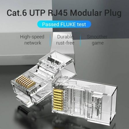Conector RJ45 IDDR0-100/ Cat.6 UTP/ 100 uds Conector RJ45 IDDR0-100/ Cat.6 UTP/ 100 uds